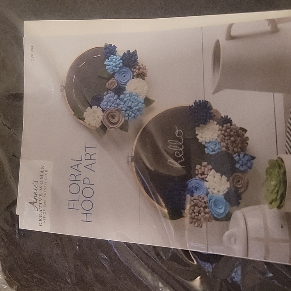 Annie's creative woman floral hoop art